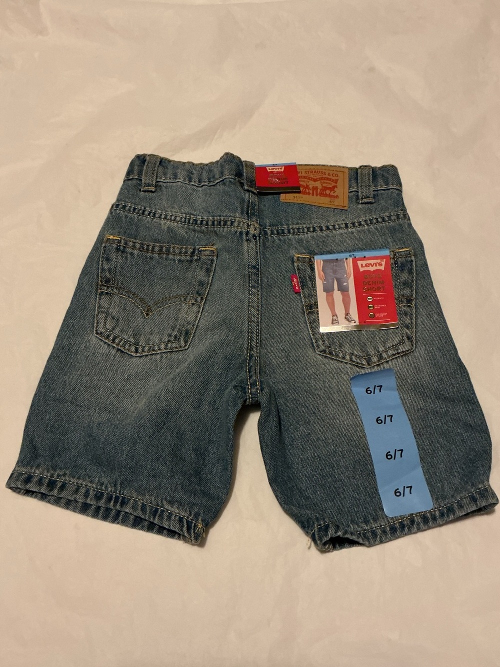 NWT Levi’s 511 Slim Boy’s denim shorts 6/7 adjustable waist
